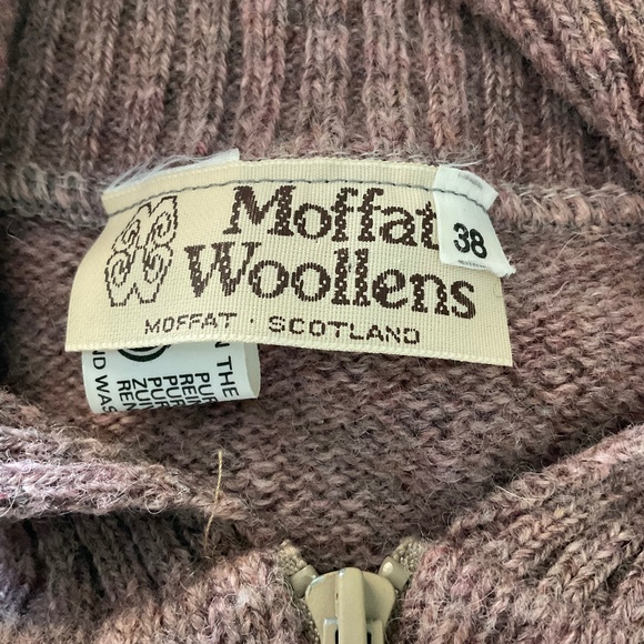 Vintage Scottish Wool Fair Isle Zip Up Sweater - Picture 2 of 16